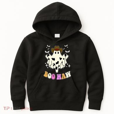 Boo Haw Retro Western Halloween Kids Hoodie
