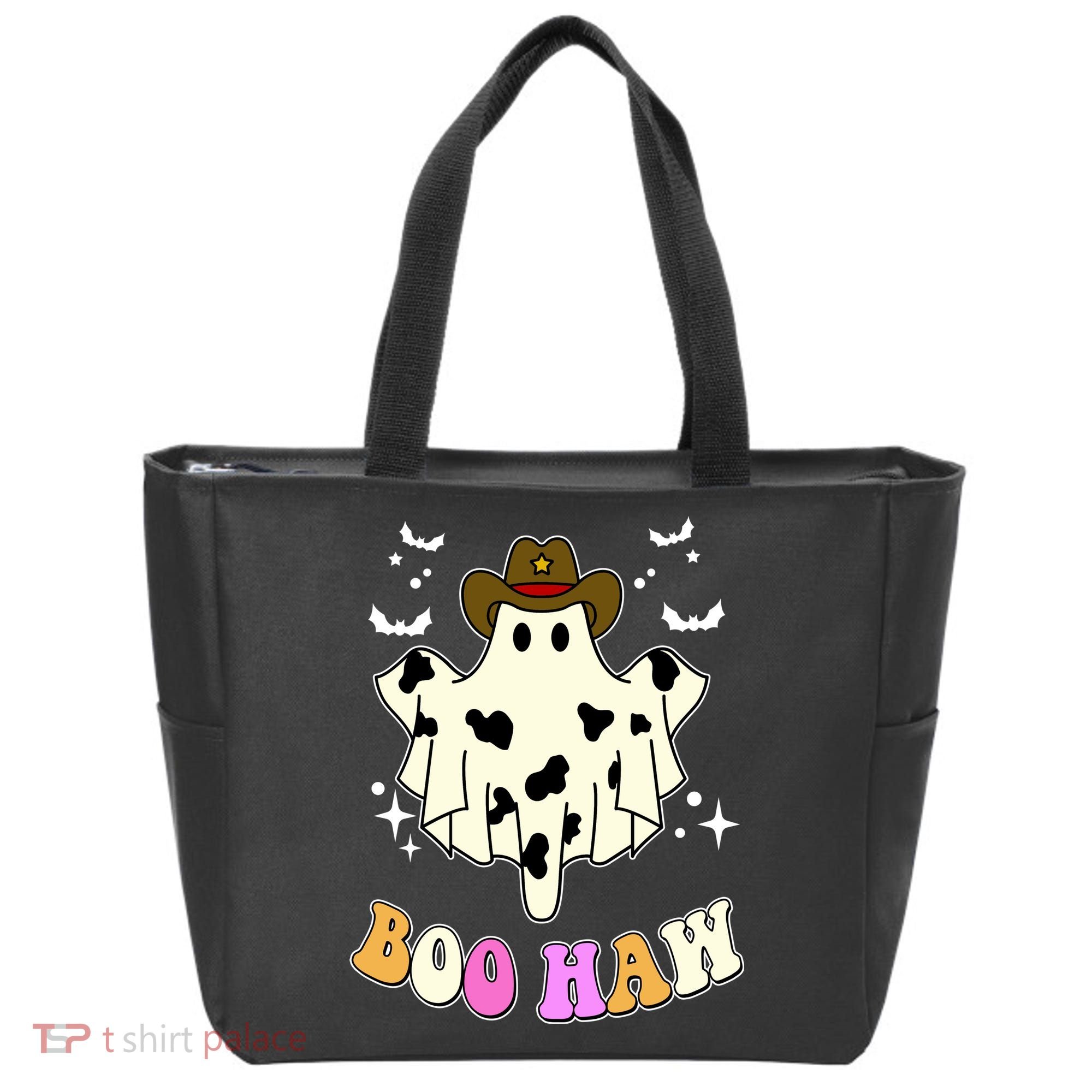 Boo Haw Retro Western Halloween Tote Bag