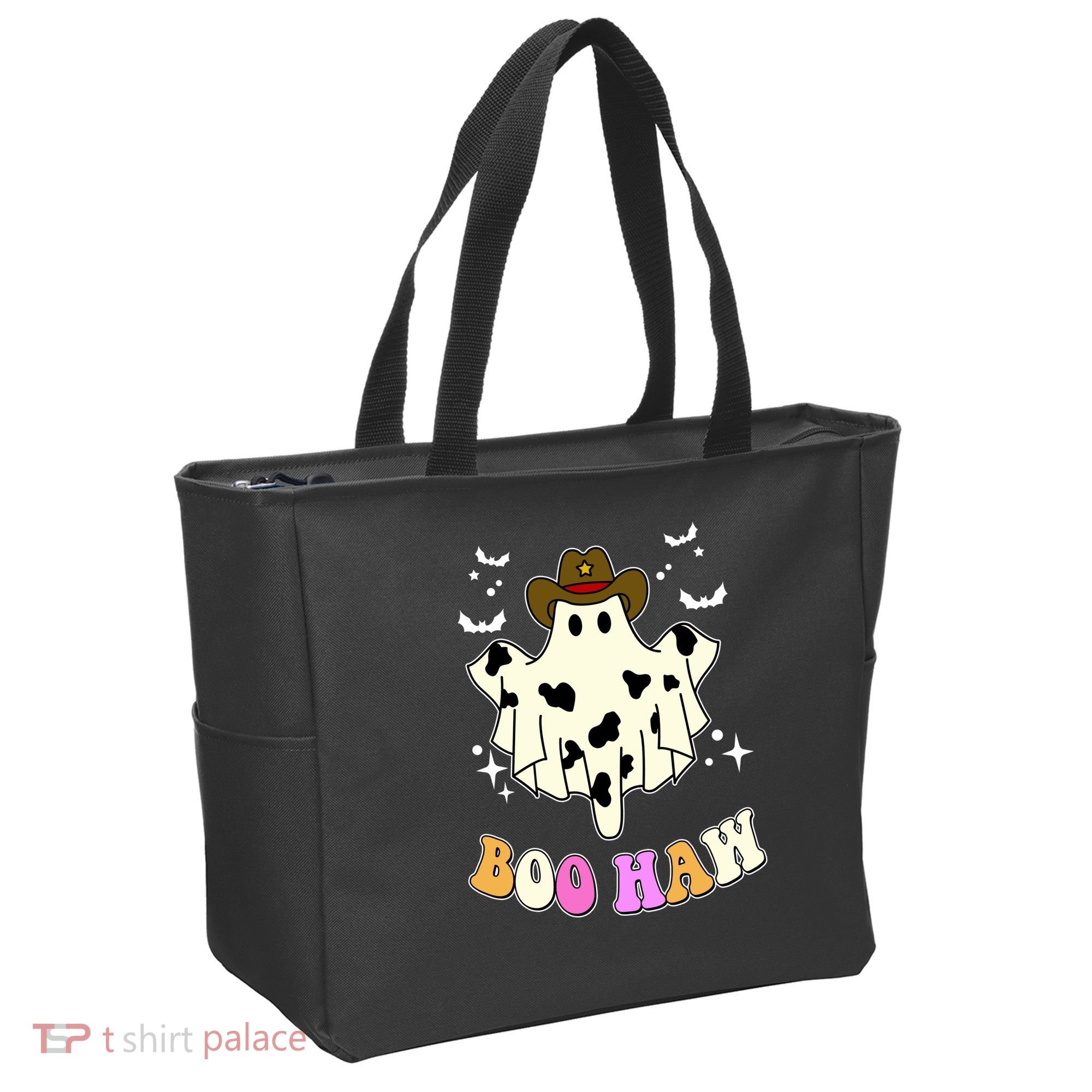 Boo Haw Retro Western Halloween Tote Bag