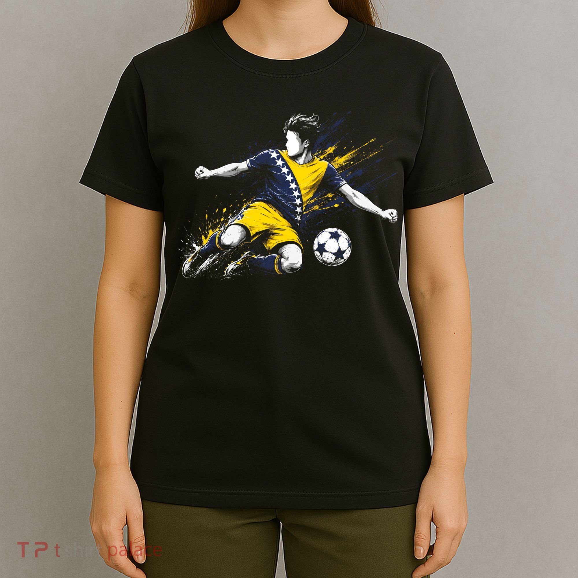 Bosnia Herzegovina Soccer Team Flag T-Shirt