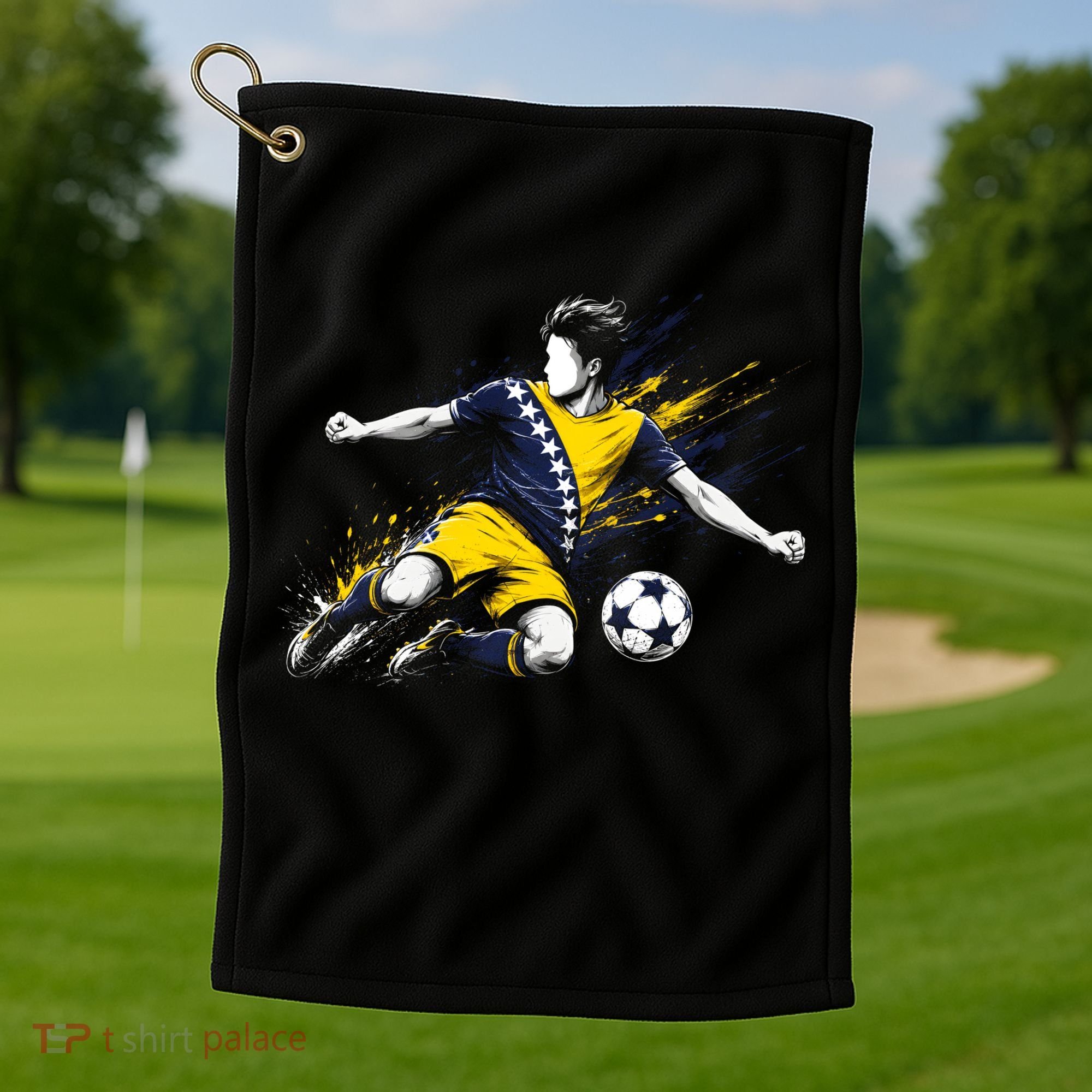 Bosnia Herzegovina Soccer Team Flag Golf Towel