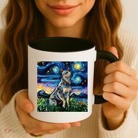 Blue Heeler Starry Night Australian Cattle Dog Art By Aja Cute Gift Coffee Mug thumb 3