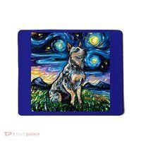 Blue Heeler Starry Night Australian Cattle Dog Art By Aja Cute Gift Mousepad thumb 0