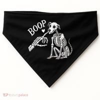 Boop Hand Skeleton And Dog USA-Made Doggie Bandana thumb 0