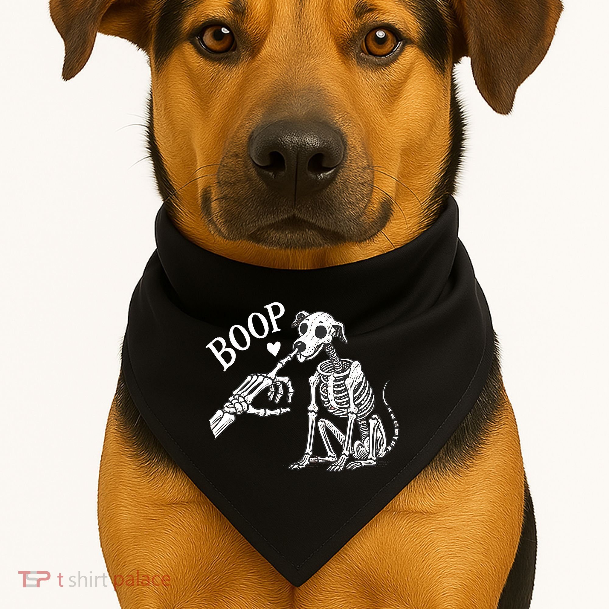 Boop Hand Skeleton And Dog USA-Made Doggie Bandana