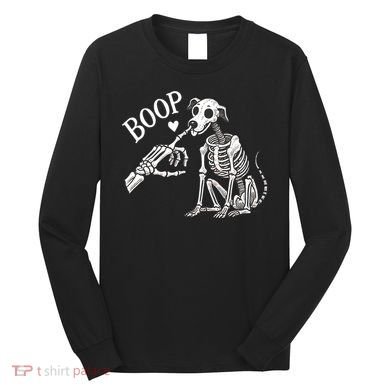 Boop Hand Skeleton And Dog Long Sleeve Shirt