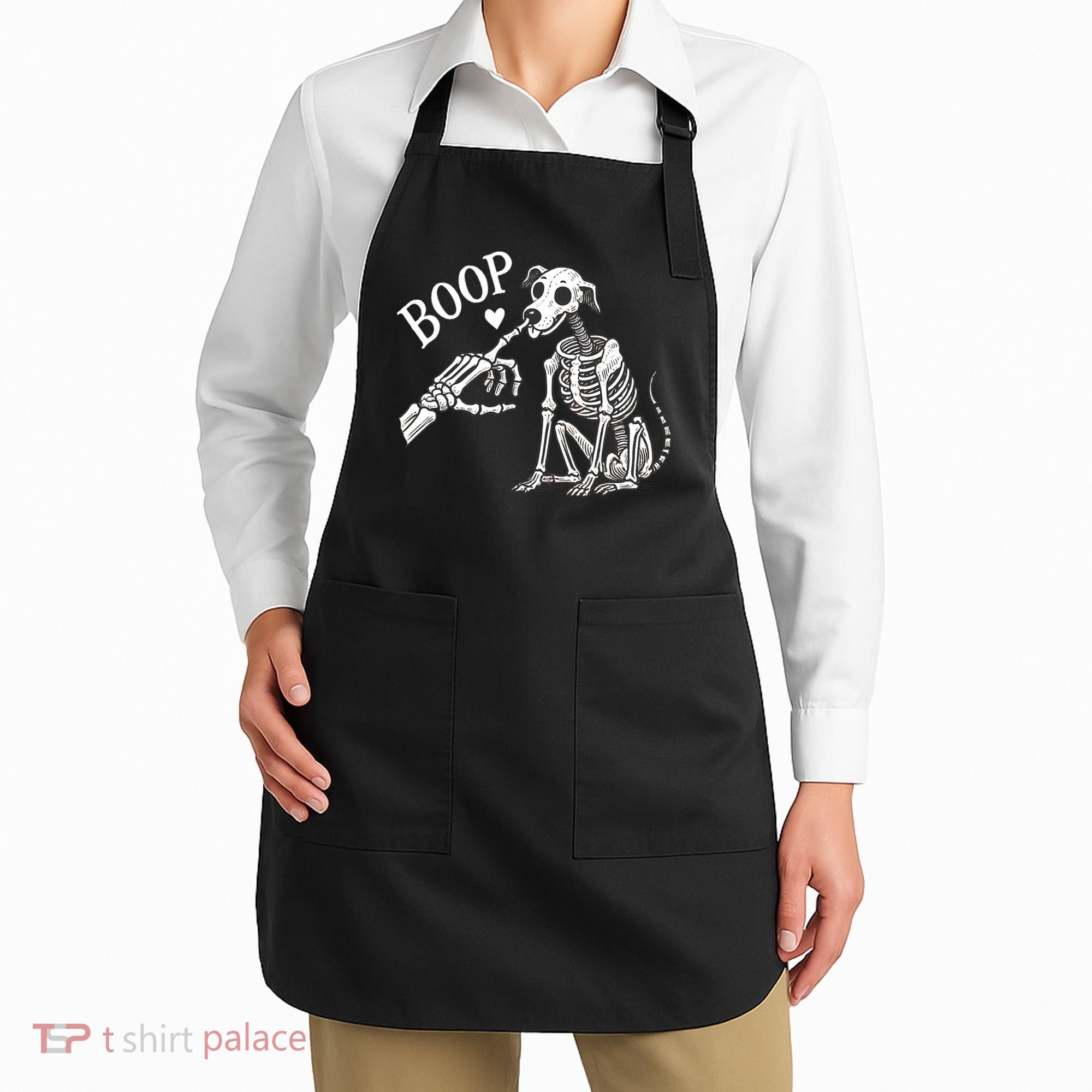 Boop Hand Skeleton And Dog Apron