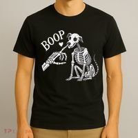 Boop Hand Skeleton And Dog T-Shirt thumb 3