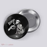 Boop Hand Skeleton And Dog Button thumb 0