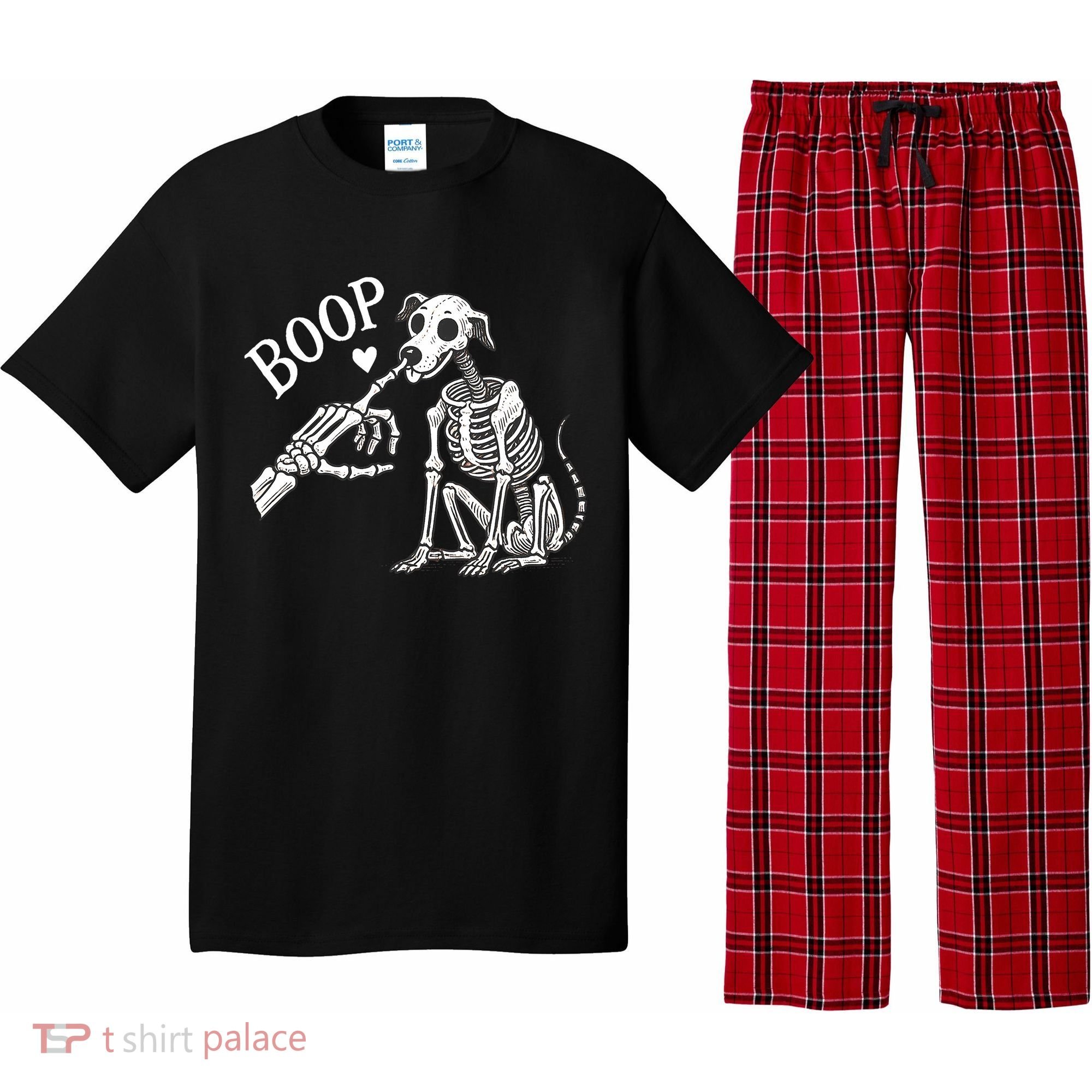 Boop Hand Skeleton And Dog Pajama Set