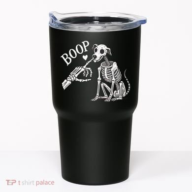 Boop Hand Skeleton And Dog Tumbler