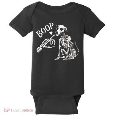 Boop Hand Skeleton And Dog Baby Bodysuit