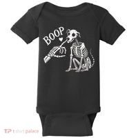 Boop Hand Skeleton And Dog Baby Bodysuit thumb 0