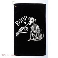 Boop Hand Skeleton And Dog Golf Towel thumb 0