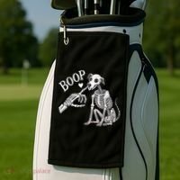 Boop Hand Skeleton And Dog Golf Towel thumb 2