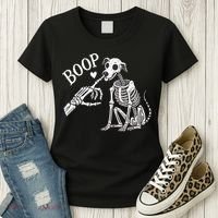 Boop Hand Skeleton And Dog Women's T-Shirt thumb 3