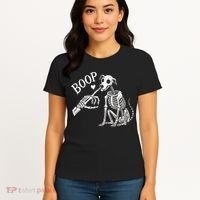 Boop Hand Skeleton And Dog Women's T-Shirt thumb 4