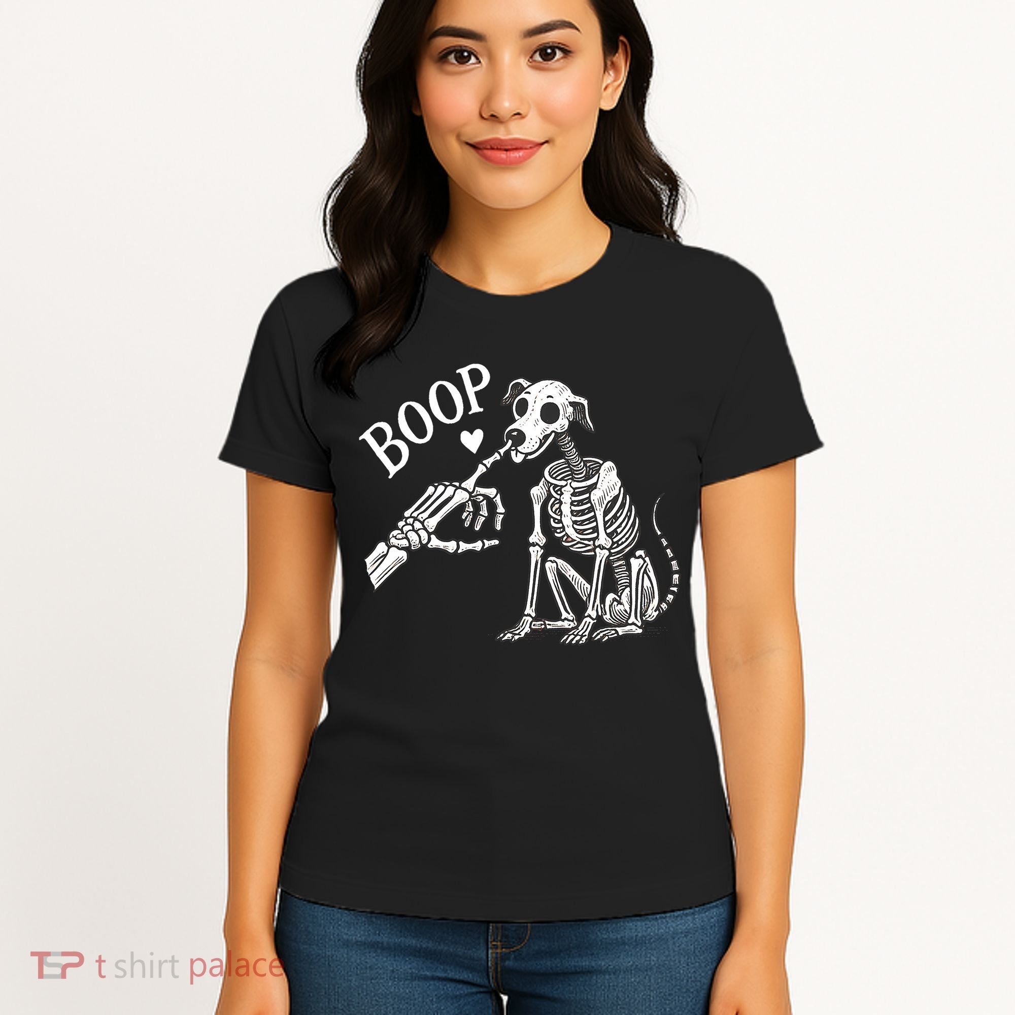 Boop Hand Skeleton And Dog Women's T-Shirt