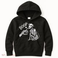 Boop Hand Skeleton And Dog Kids Hoodie thumb 0