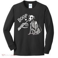 Boop Hand Skeleton And Dog Kids Long Sleeve Shirt thumb 0