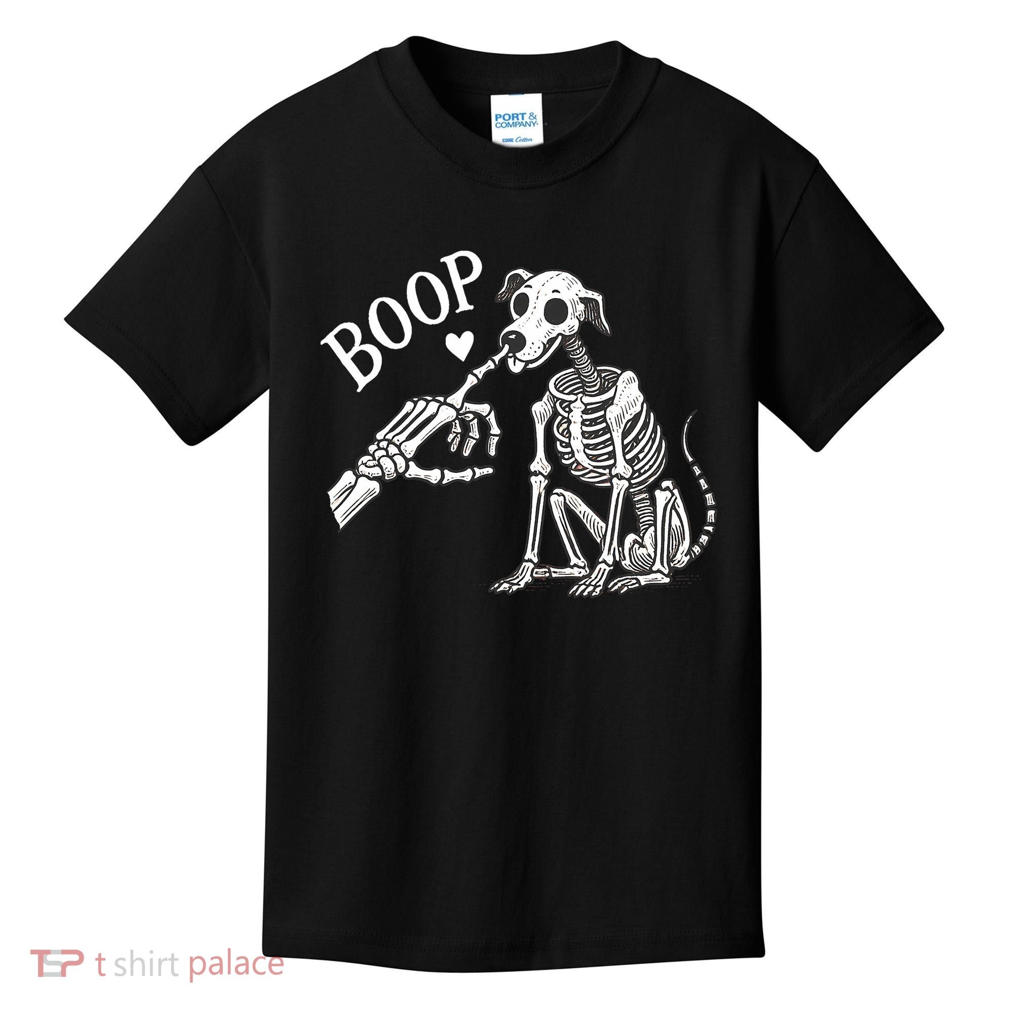Boop Hand Skeleton And Dog Kids T-Shirt