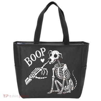 Boop Hand Skeleton And Dog Tote Bag