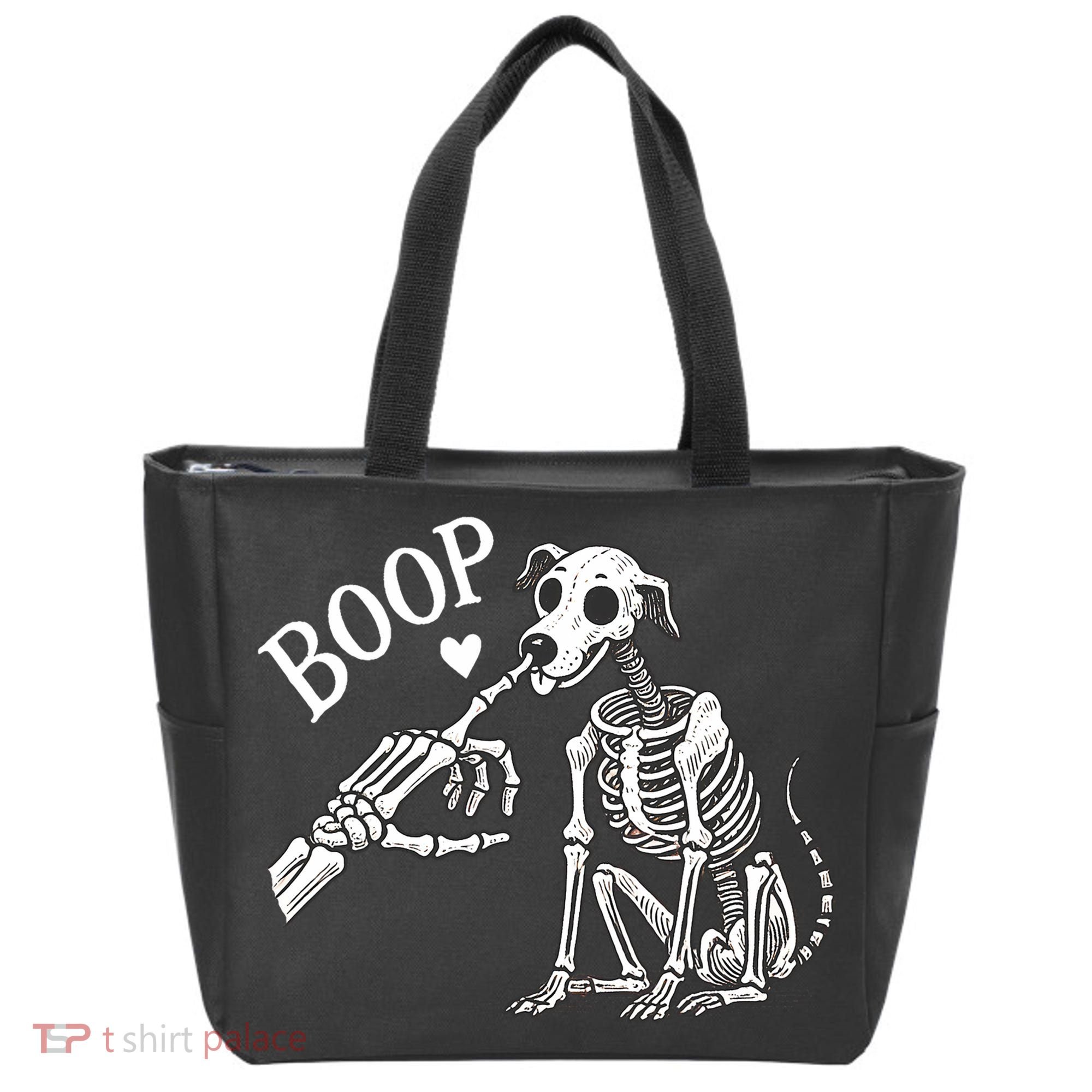 Boop Hand Skeleton And Dog Tote Bag
