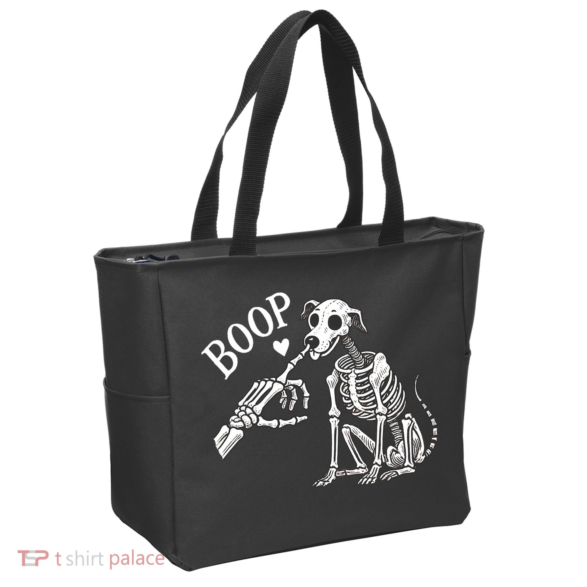 Boop Hand Skeleton And Dog Tote Bag
