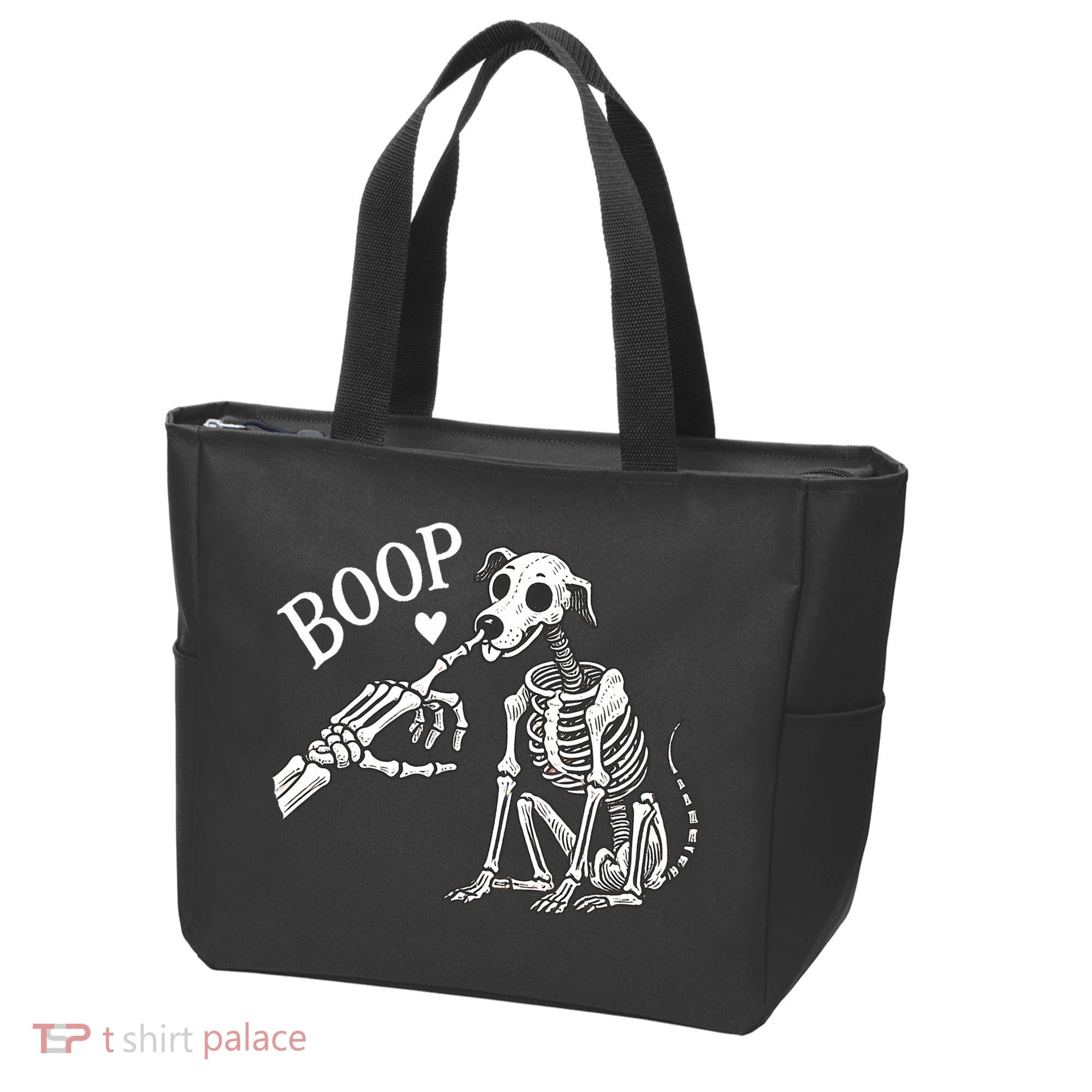 Boop Hand Skeleton And Dog Tote Bag