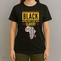 Black History DidnT Start With Slavery Africa Map T-Shirt thumb 4
