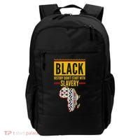 Black History DidnT Start With Slavery Africa Map Backpack thumb 0