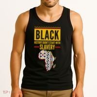 Black History DidnT Start With Slavery Africa Map Tank Top thumb 3