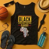 Black History DidnT Start With Slavery Africa Map Tank Top thumb 4