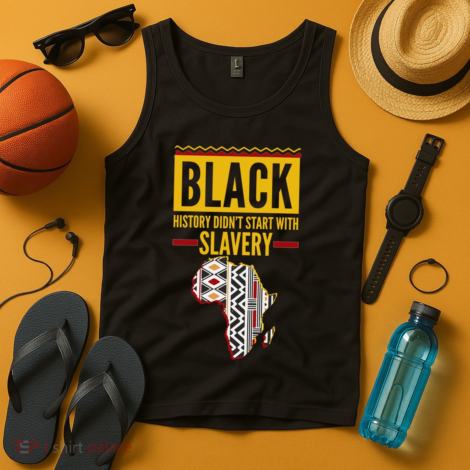 Black History DidnT Start With Slavery Africa Map Tank Top