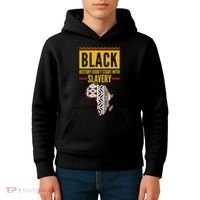 Black History DidnT Start With Slavery Africa Map Kids Hoodie thumb 4