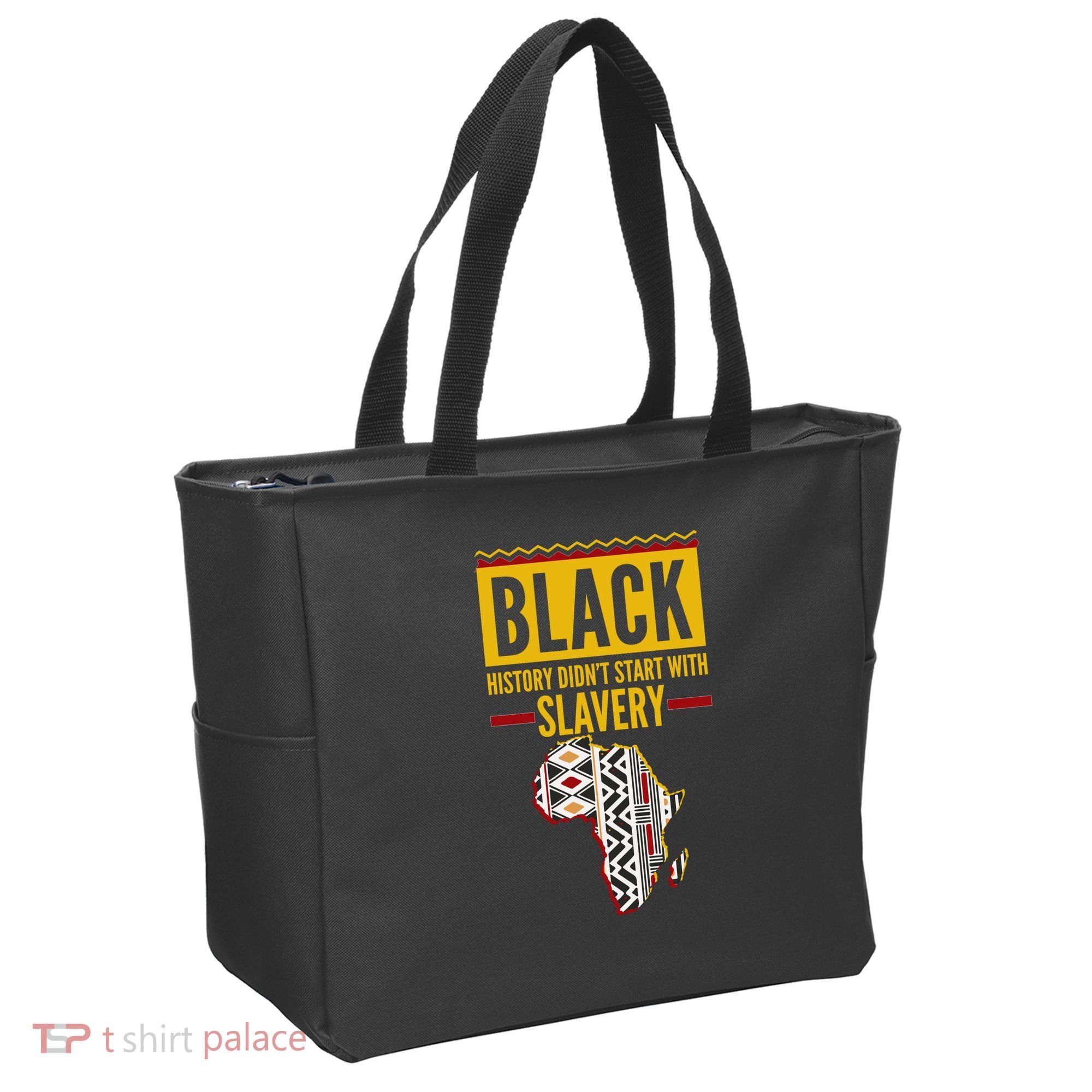 Black History DidnT Start With Slavery Africa Map Tote Bag