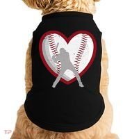 Baseball Heart Sport Lover Doggie Tank thumb 0