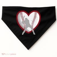Baseball Heart Sport Lover USA-Made Doggie Bandana thumb 0