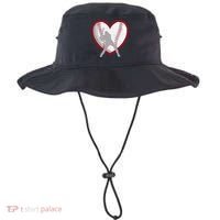 Baseball Heart Sport Lover Bucket Hat thumb 0