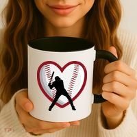 Baseball Heart Sport Lover Coffee Mug thumb 3