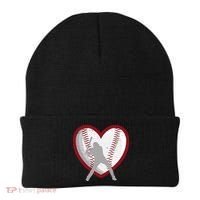 Baseball Heart Sport Lover Beanie thumb 0