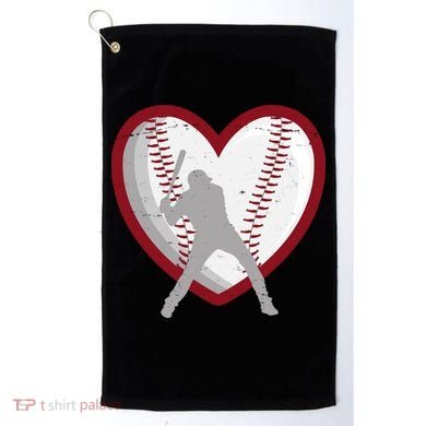 Baseball Heart Sport Lover Golf Towel