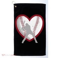 Baseball Heart Sport Lover Golf Towel thumb 0