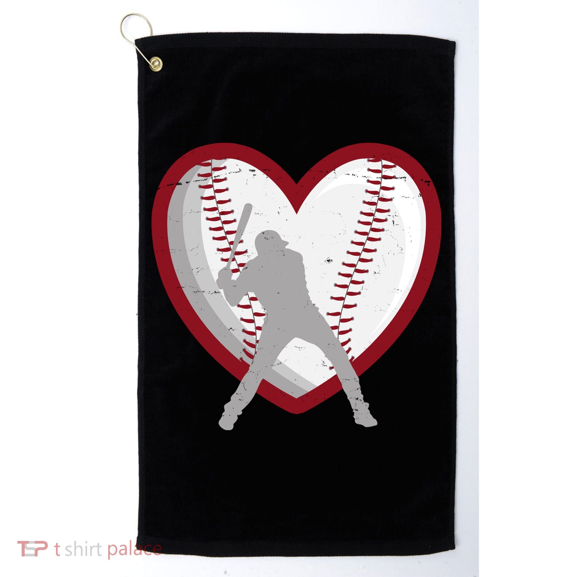 Baseball Heart Sport Lover Golf Towel