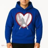 Baseball Heart Sport Lover Hoodie thumb 2