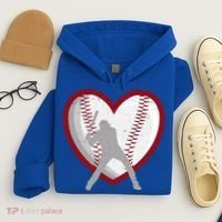 Baseball Heart Sport Lover Hoodie thumb 4