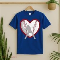 Baseball Heart Sport Lover T-Shirt thumb 2