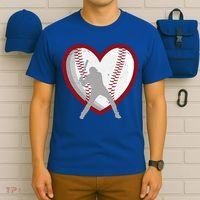 Baseball Heart Sport Lover T-Shirt thumb 6