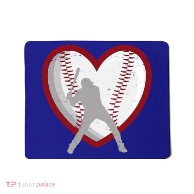 Baseball Heart Sport Lover Mousepad