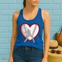 Baseball Heart Sport Lover Women's Tank Top thumb 2